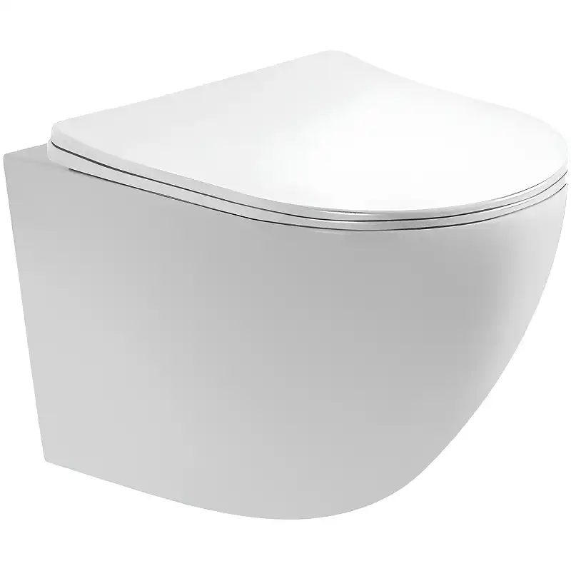 Подвесной унитаз Aquatek Европа AQ1900-00 безободковый, с сиденьем микролифт, Белый фото 1