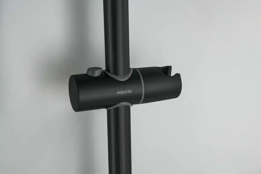 Душевой гарнитур Aquatek Лугано AQ2022MB, Черный матовый фото 11