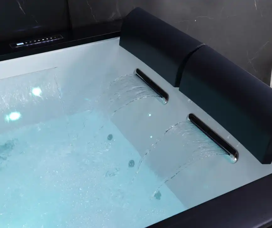 Акриловая ванна Gemy G9259 180х130 с гидромассажем, прямоугольная фото 6