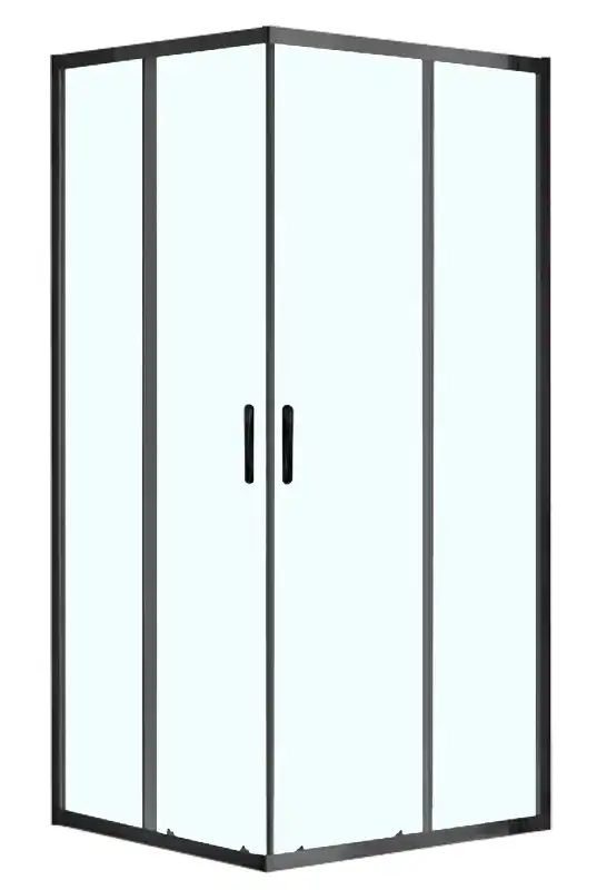 Душевой уголок Azario MILTON 90х90х200 AZ-ND1142 900 Black профиль Черный, стекло Прозрачное фото 2