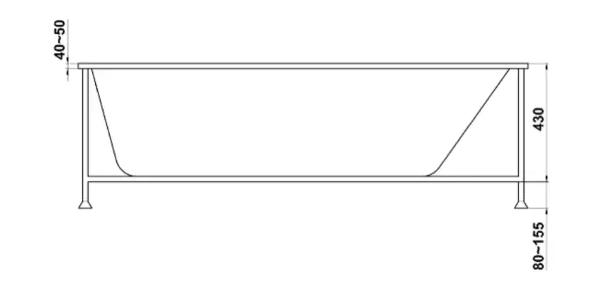 Акриловая ванна Bas Бали 180x80 без гидромассажа фото 3