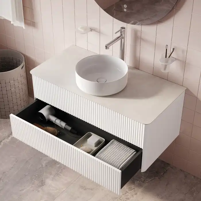 Тумбасо столешницей IDDIS Aiger 100, подвесная, Белая, AIG10W0i95K фото 5