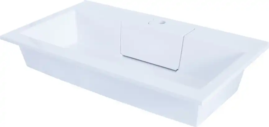 Раковина Dolomite Фортуна 80 187094 прямоугольная, Белая глянцевая фото 1
