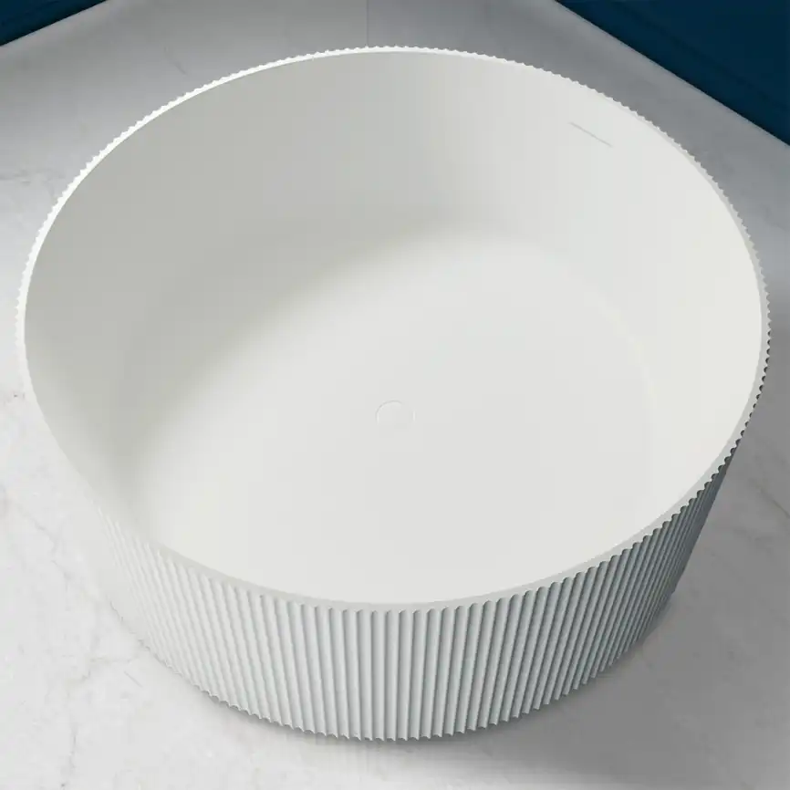 Ванна  Abber Stein 150х150 AS9679 из искусственного камня, Белая матовая фото 1