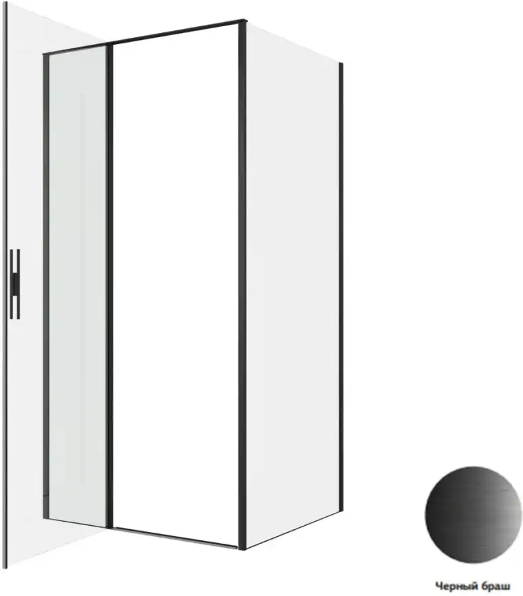 Душевой уголок Allen Brau Priority 100x90 3.31030.BBA + 3.31045.BBA черный браш фото 5