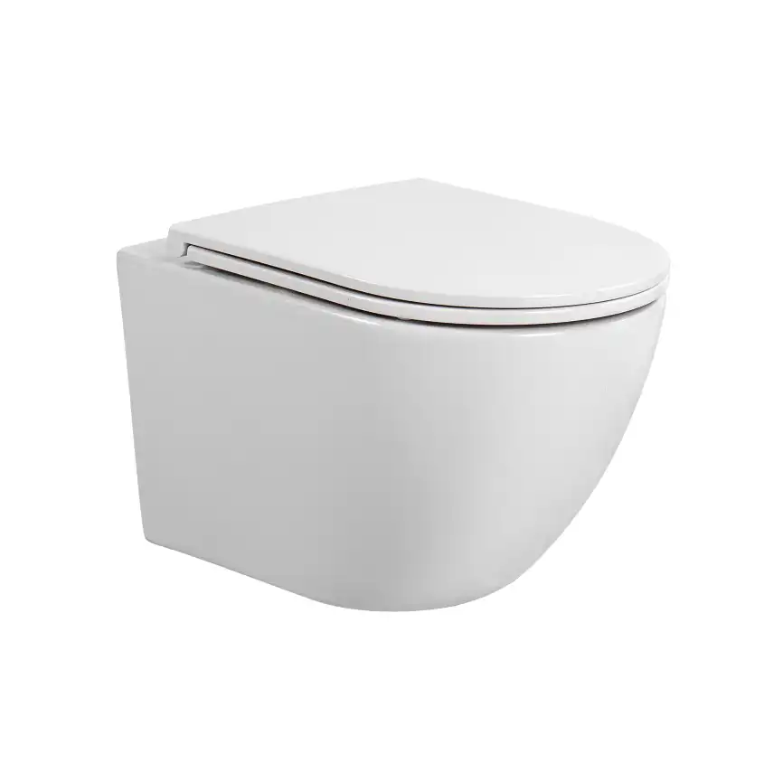 Подвесной унитаз Aquatek Европа AQ1900T-00 безободковый, с сиденьем микролифт, со смывом Торнадо, Белый фото 11