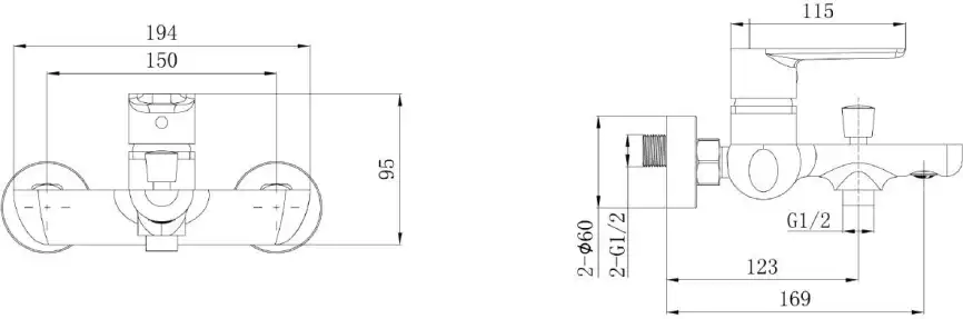 Смеситель для ванны Allen Brau Eclipse 2.0 5.E1A03-00 хром фото 2