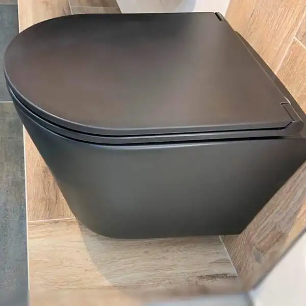 Унитаз подвесной AVS Тоник 801-0032-P-R-MB безободковый, черный матовый фото 2