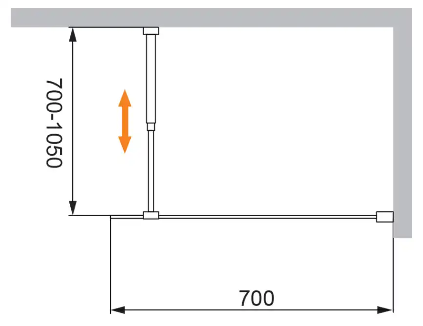 Душевая перегородка CEZARES LIBERTA-L-1-70-C-Cr стекло Прозрачное, профиль Хром фото 5