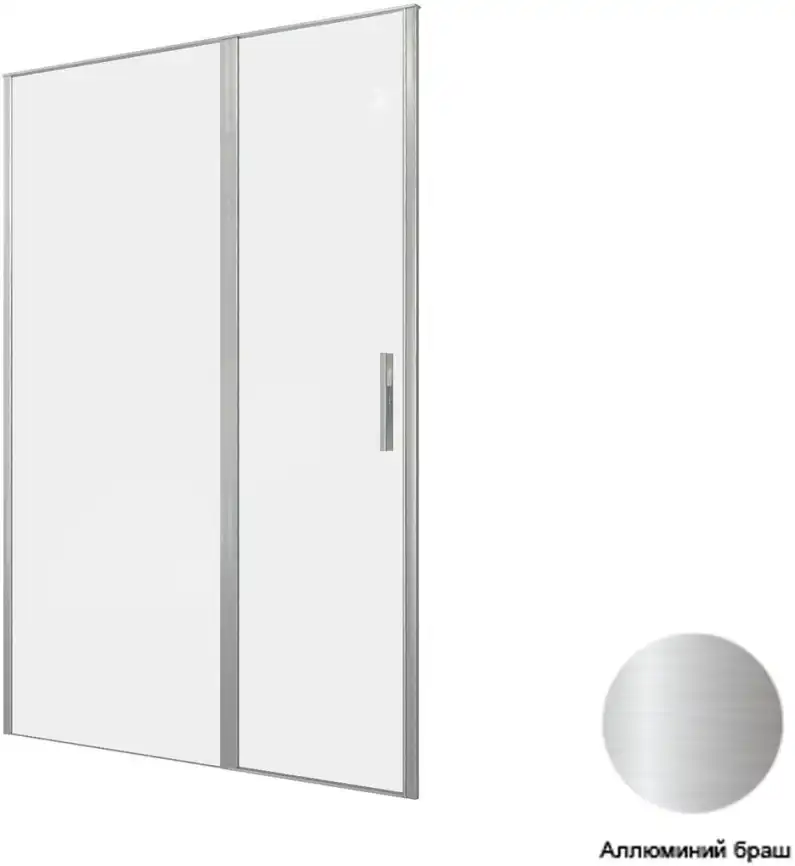 Душевая дверь Allen Brau Priority 140 см, 3.31035.BA, профиль Серебро, стекло Прозрачное фото 1