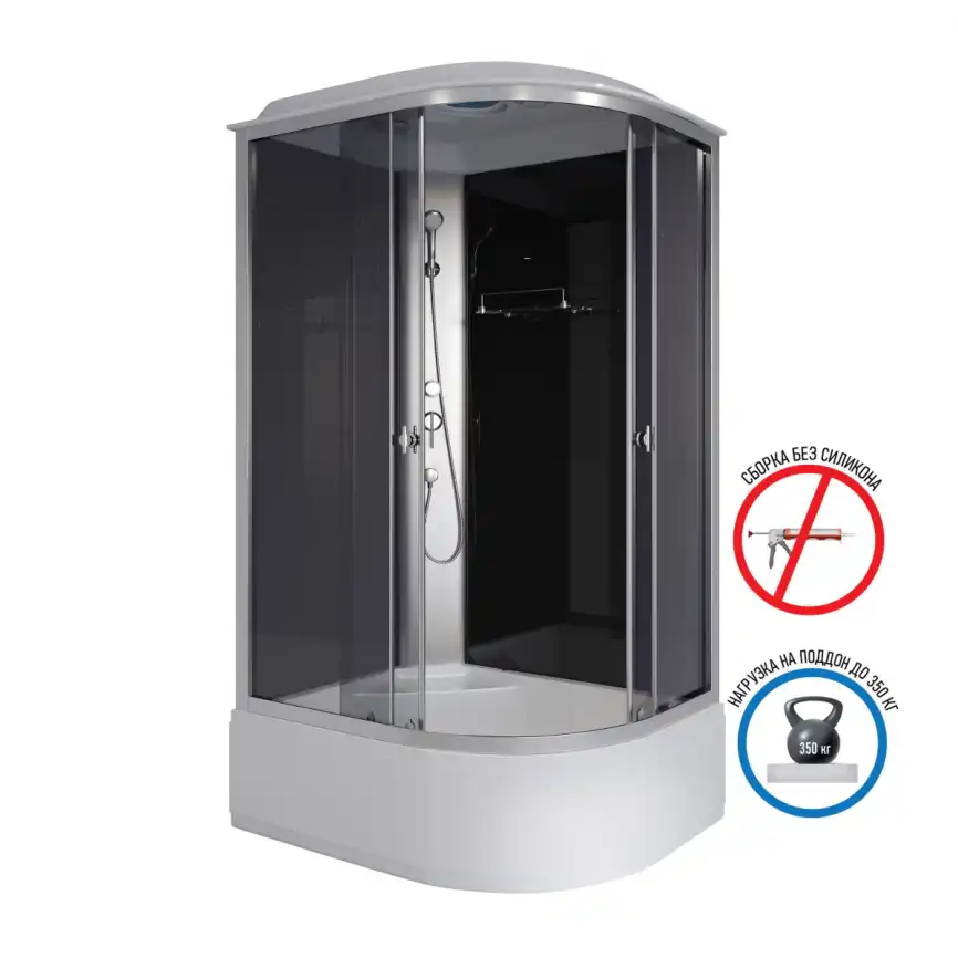 Душевая кабина Niagara Eco 120х80 E120/80/40L/TN высокий поддон фото 1