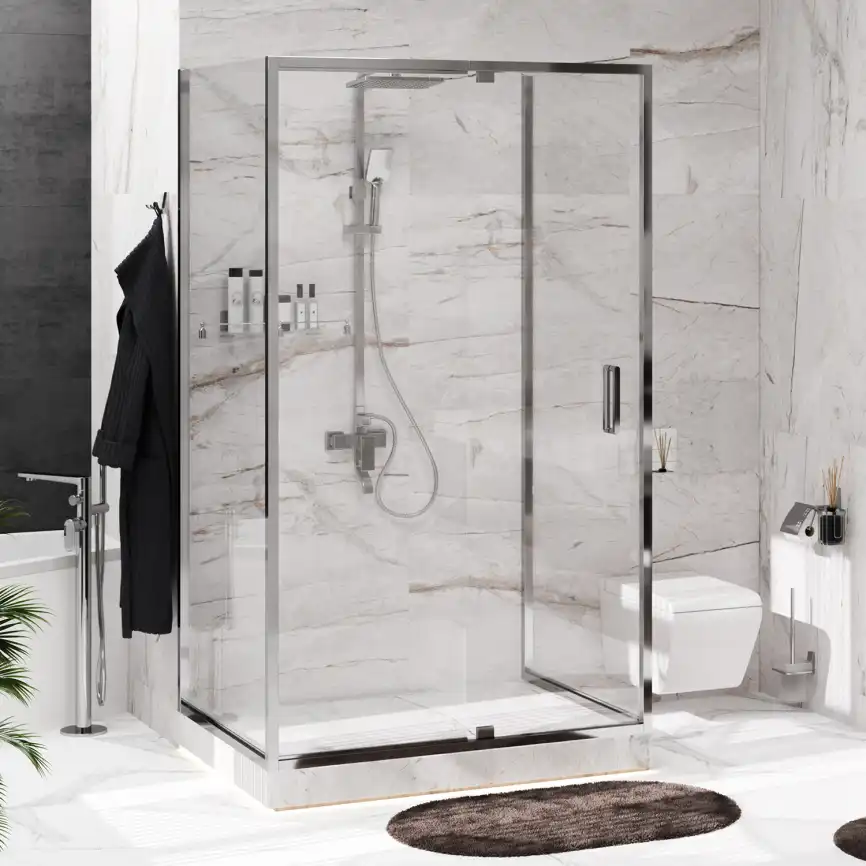 Душевой уголок WasserKRAFT Berkel 48P 120х90 48P21 профиль Хром стекло Прозрачное фото 2