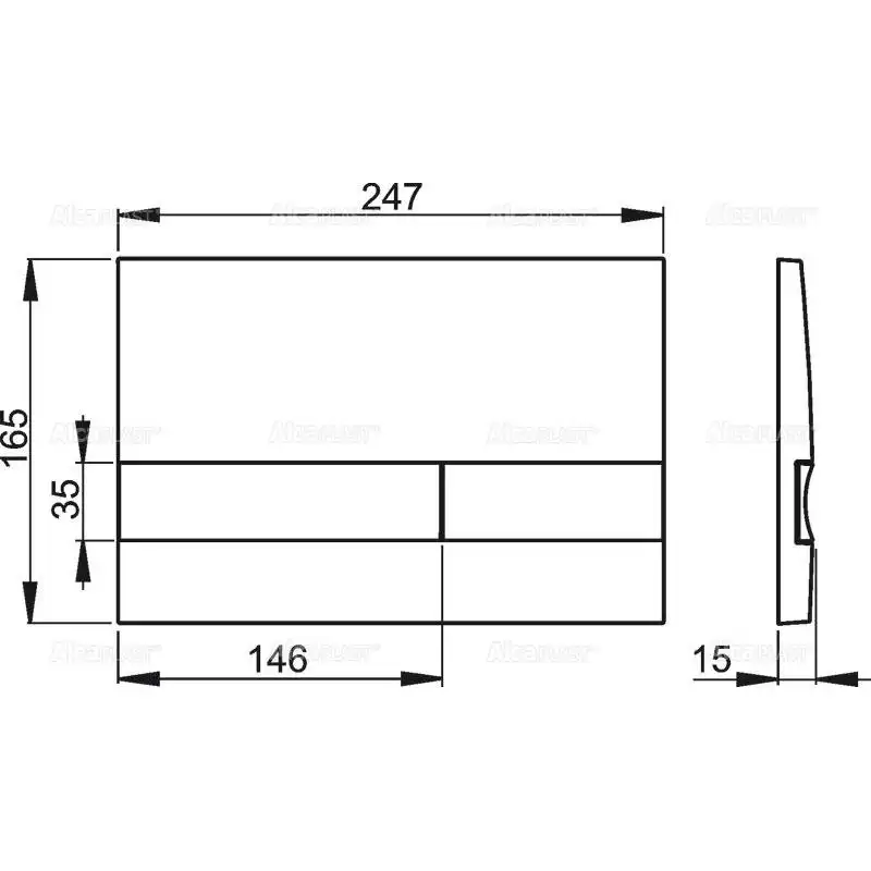 Кнопка смыва Alcaplast M1722 Хром матовый фото 3