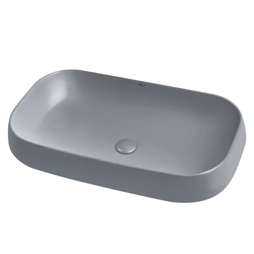 Раковина накладная ABBER RECHTECK 71,5х41х14,5 AC2210MG, прямоугольная, серая матовая фото 1