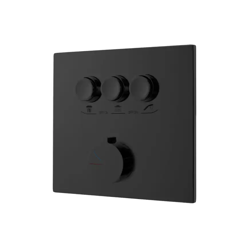 Смеситель для ванны и душа Vincea VSCV-431MB встраиваемый, трехфункциональный, черный фото 1