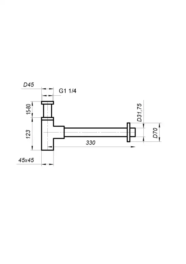 Сифон для раковины BelBagno BB-SMQ2-01 Хром фото 2