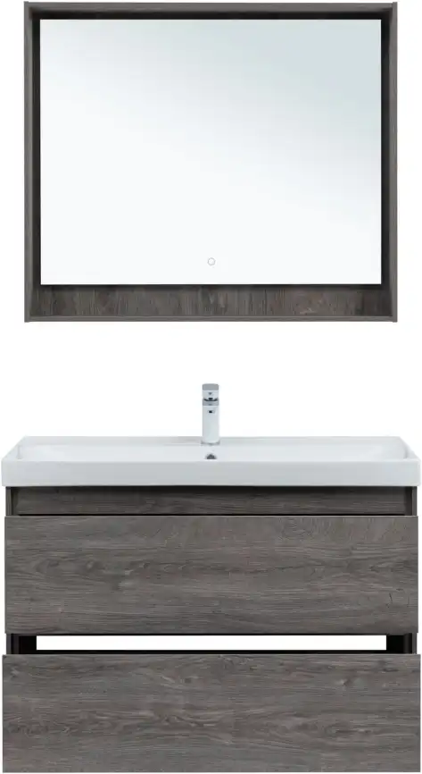 Тумба под раковину Aquanet Милан 100 дуб рошелье, подвесная, 336375 фото 15