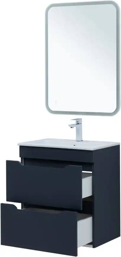 Тумба под раковину Aquanet Практика 60 маренго (2 ящика), 330458 фото 11