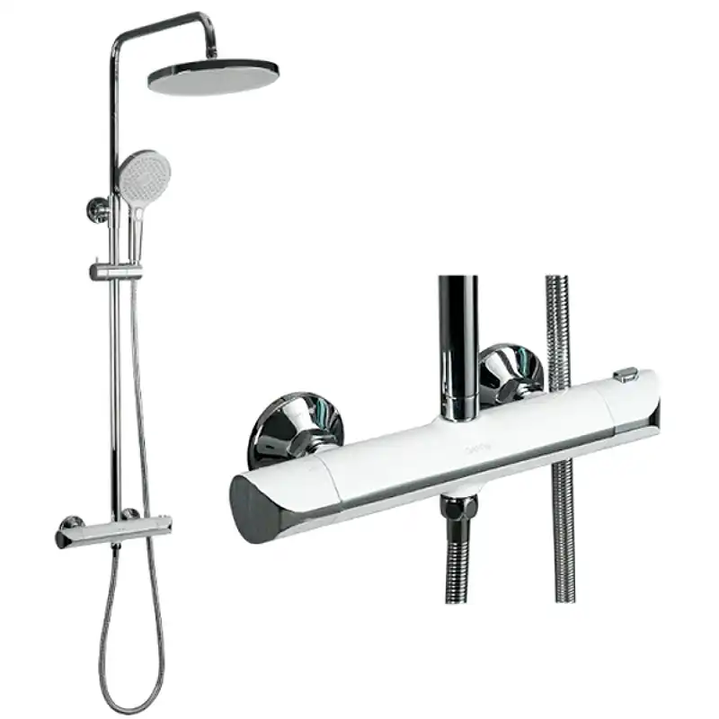 Душевая система Gappo G2403-48 для душа термостатическая, Белый / Хром фото 4