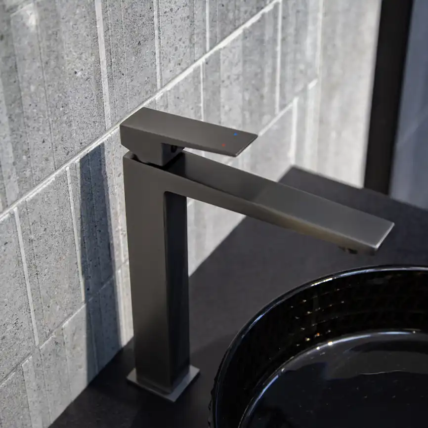 Смесители для раковины AVS NEW CUBE 811-251-GM высокий, оружейная сталь фото 6