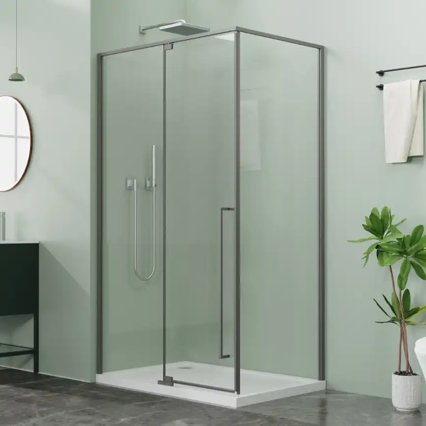 Душевой уголок Azario MALE SQR 100х100 AZ-J50-100-MGR-CL, профиль графит матовый, стекло Прозрачное фото 1