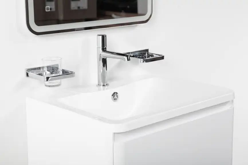 Тумба под раковину BelBagno ALBANO-600-2C-SO-BL подвесная Bianco Lucido фото 9