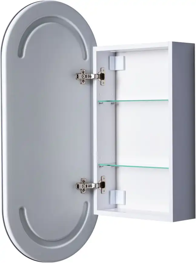 Зеркальный шкаф Aquanet Монте 40 белый, с LED подсветкой, 344786 фото 7