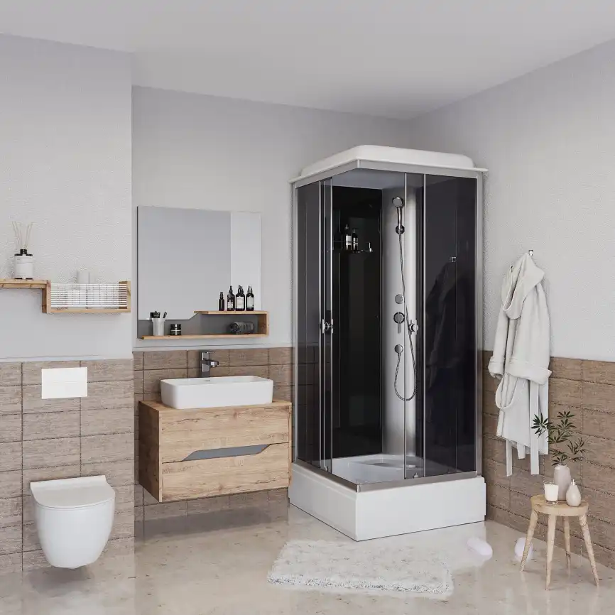 Душевая кабина Niagara Eco 90х90х215 E90/26Q/TN средний поддон, без гидромассажа фото 3