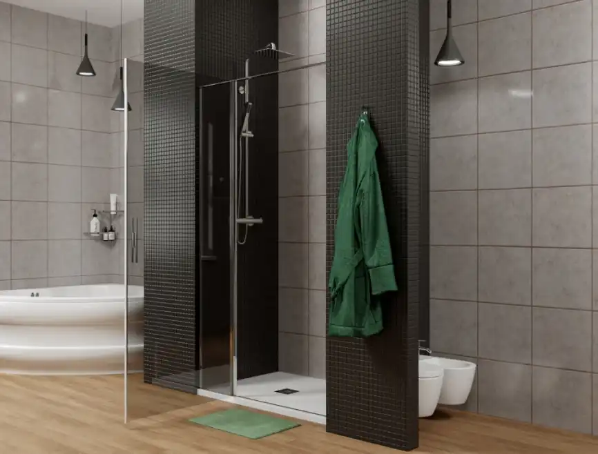 Душевая дверь Allen Brau Priority 140 см, 3.31010.00G, профиль Хром, стекло Тонированное фото 7