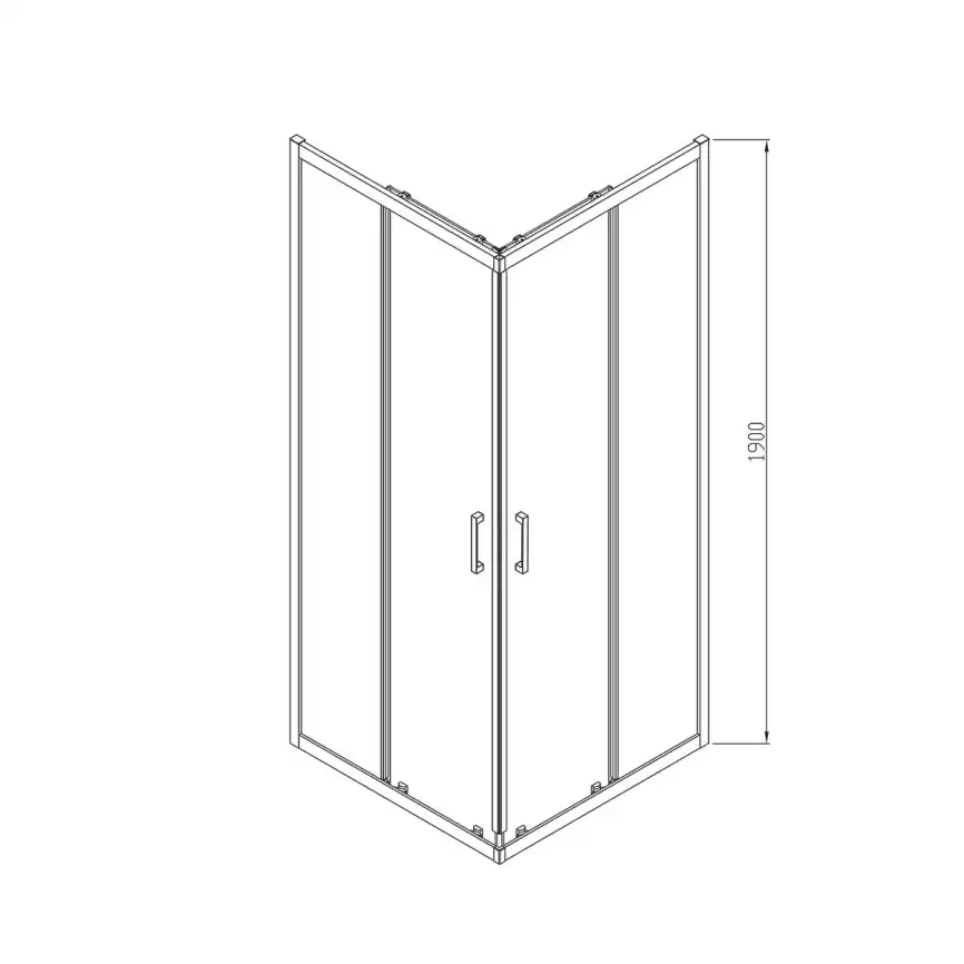 Душевой уголок Vincea Alpha 100х100 VSS-3AL100CLG, профиль брашированное золото, стекло Прозрачное фото 2