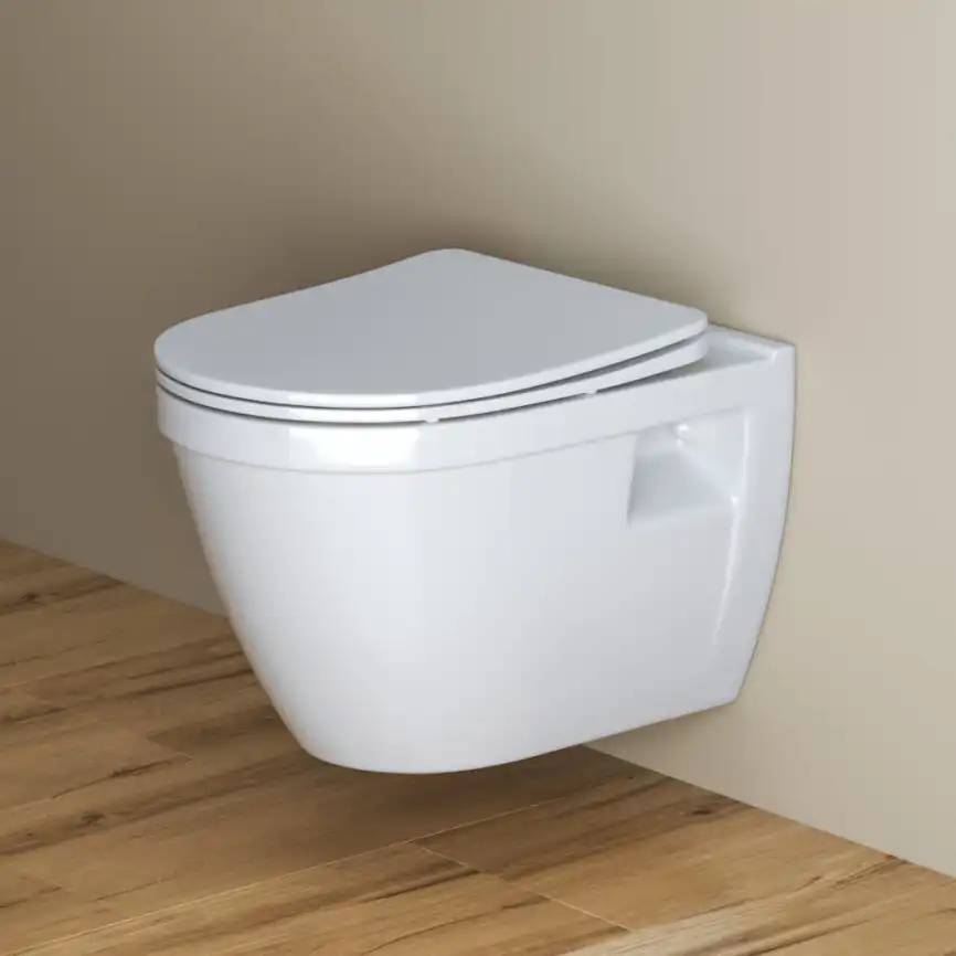 Подвесной унитаз BelBagno LOTO BB070CHR/SC, безободковый, с сиденьем микролифт, Белый фото 7