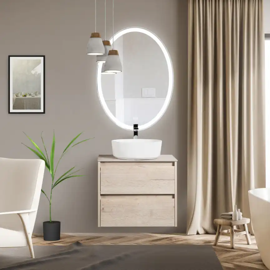 Зеркало BelBagno SPC-VST 60х80 SPC-VST-600-800-LED-TCH-WARM с подстветкой, сенсорный выключатель, с подогревом фото 7