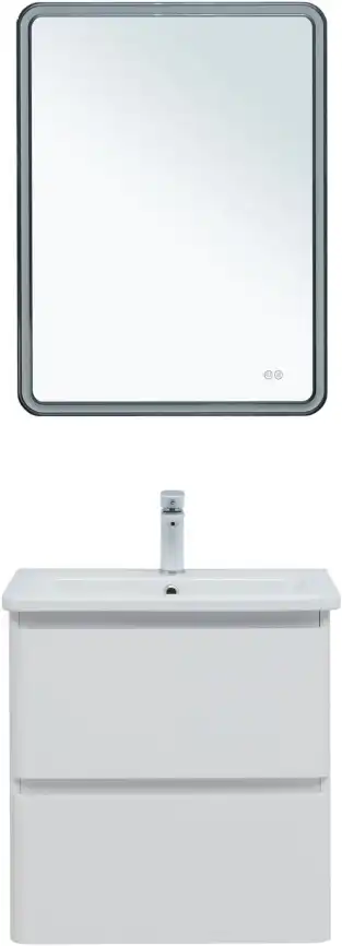 Тумба под раковину Aquanet Эмбер 60 белый матовый 330465 фото 7