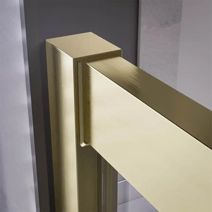 Душевой уголок Veconi Premium Trento 110х80 PTC20-G-11080-01-C4, стекло Прозрачное профиль Брашированное золото фото 3