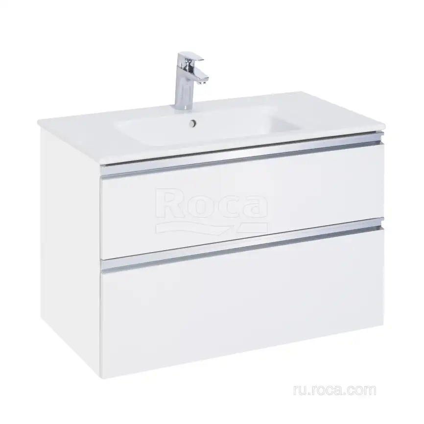 Тумбы под раковину Roca The Gap 80 A857399806 подвесная, цвет, Белый глянец фото 6