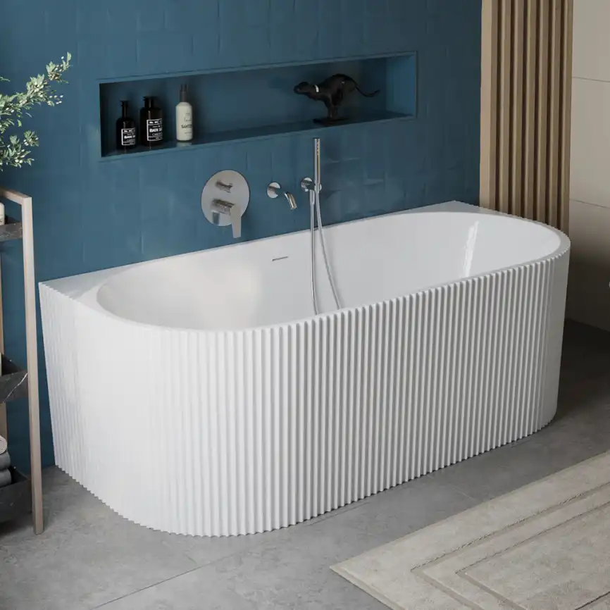 Акриловая ванна BELBAGNO 170х80 BB713-1700-800, отдельностоящая, Белая глянцевая фото 1