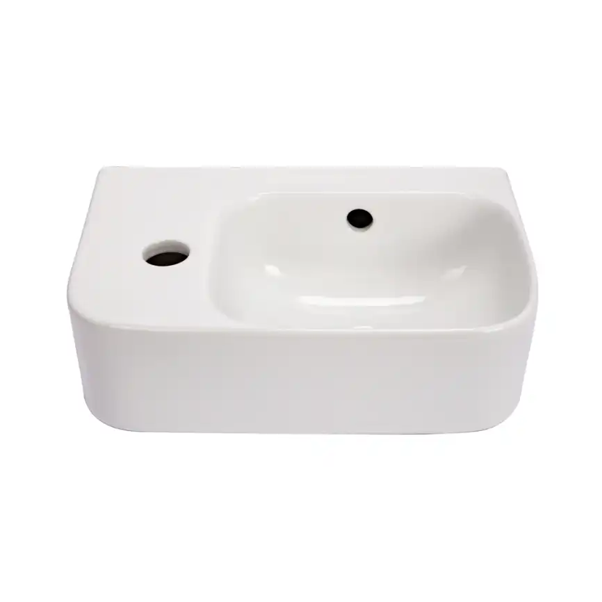 Рукомойник AVS Грэйс 37x25 R, белый глянцевый с донным клапаном фото 4