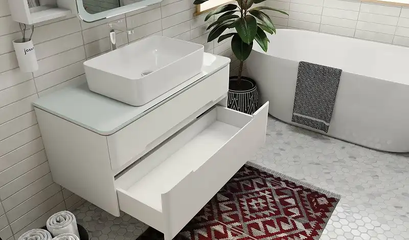 Тумба под раковину Jorno BOSKO 100 Bos.01.100/P/W Белая фото 5