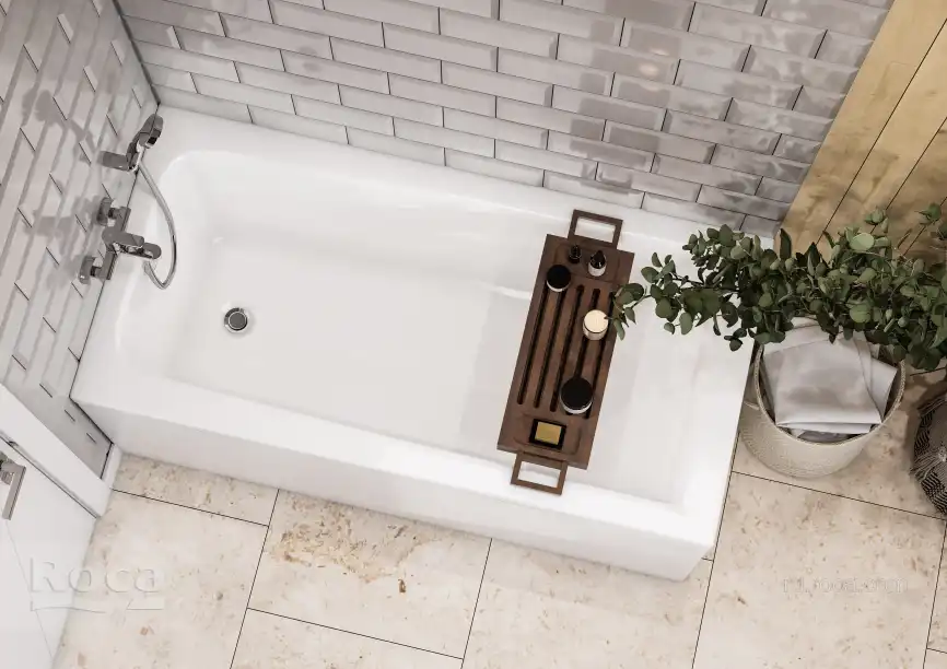 Акриловая ванна Roca Elba 160х75 248619000 прямоугольная, Белая фото 6