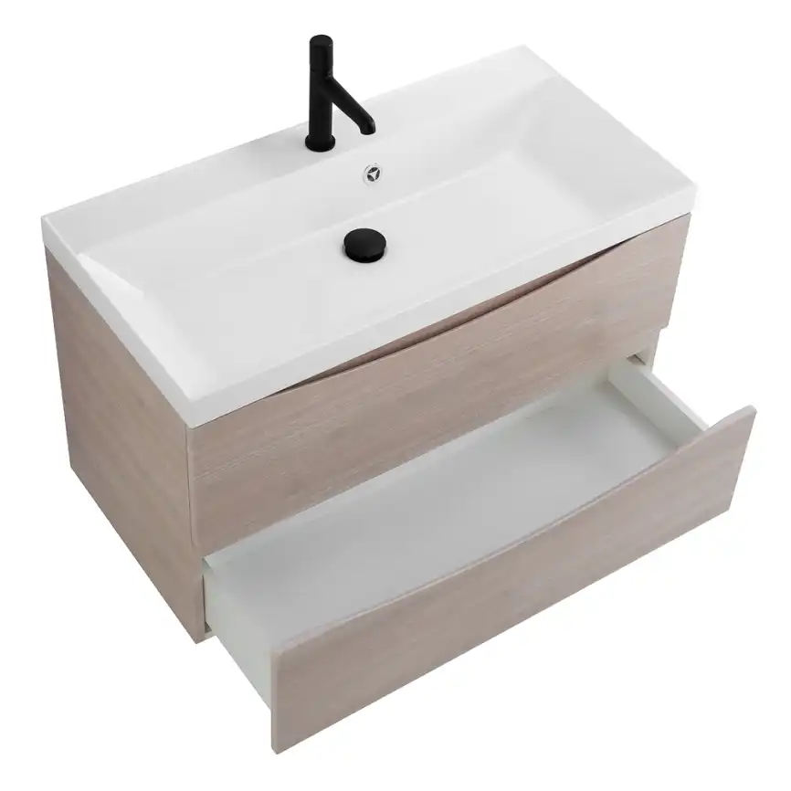 Тумба под раковину BelBagno MARINO-800-2C-SO-RG-P подвесная Rovere Grigio фото 4