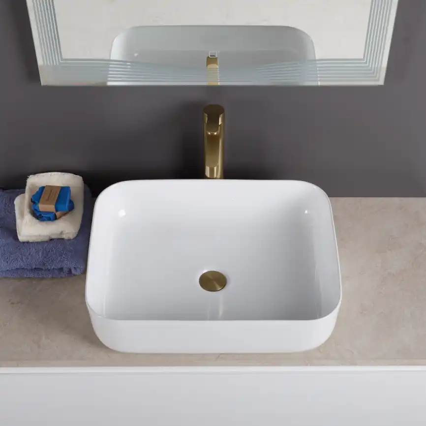 Раковина накладная BelBagno 505х395х130 BB1304, цвет Белый фото 4