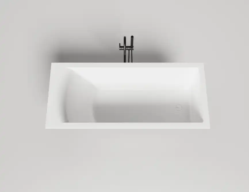 Ванна Salini CASCATA KIT 180х80 104523M из материала S-Stone, Белая матовая фото 7