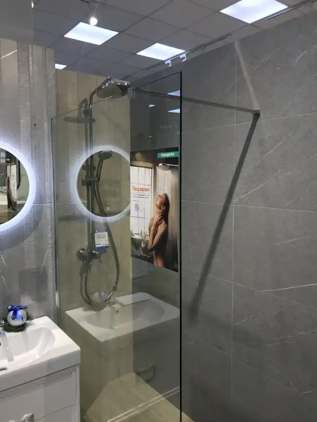 Душевая перегородка AVS Walk In 120 профиль хром, стекло прозрачное, 803-0014-200-12-CR-T фото 7