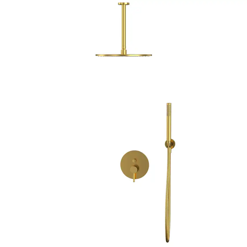Душевая система для душа WHITECROSS Y brushed gold YSET12GLB, скрытого монтажа, Золото брашированное фото 2