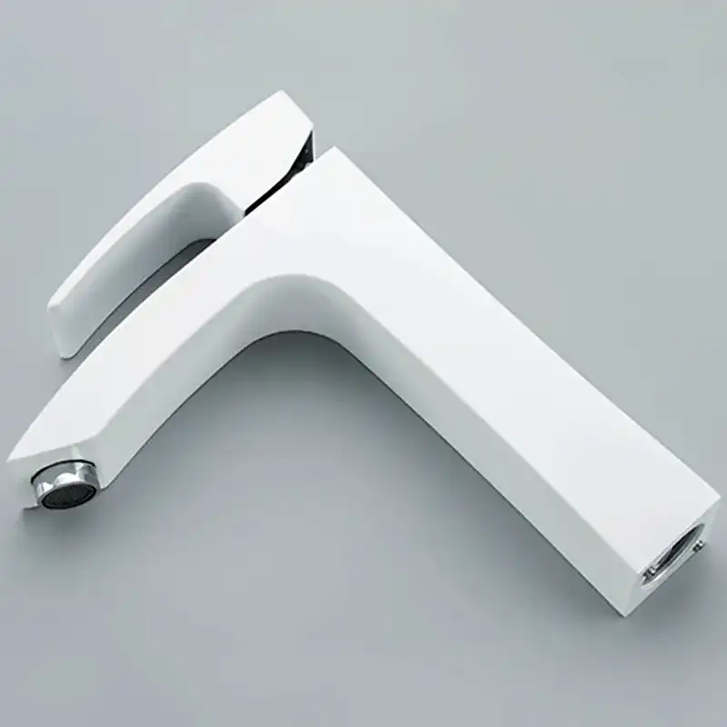 Смеситель для раковины Gappo G1007-78 высокий, Хром / Белый фото 2