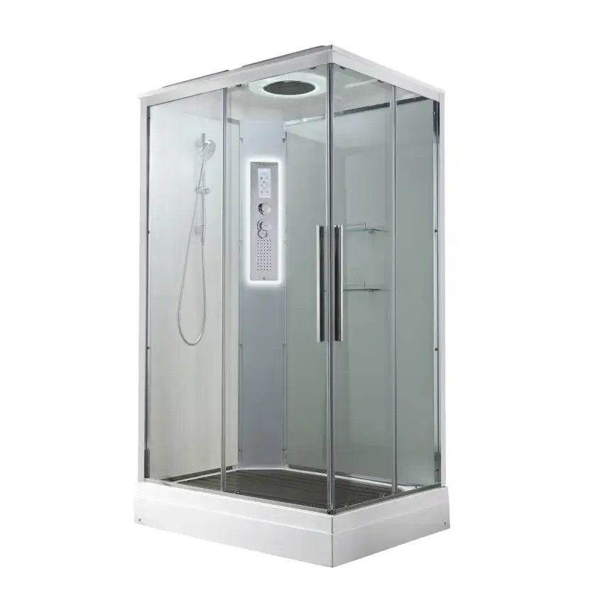 Душевая кабина AvaCan K2810LED 100x80 см, низкий поддон, с крышей фото 1