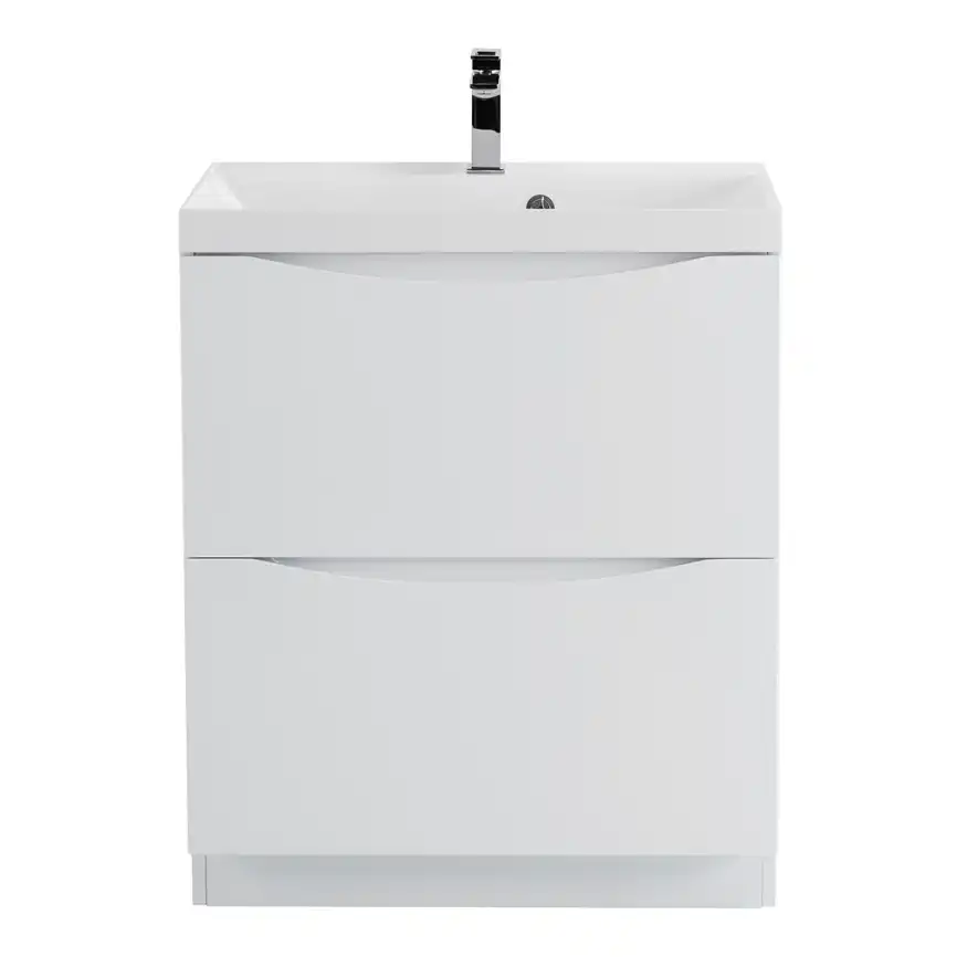 Тумба под раковину BelBagno MARINO-600-2C-PIA-BL-P напольная Bianco Lucido фото 1