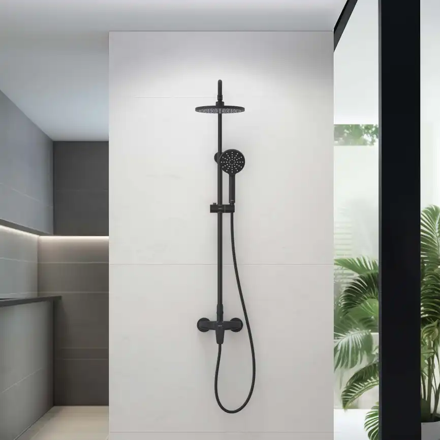 Душевая система Aquatek БЕТТА AQ2160MB, Черный матовый фото 7