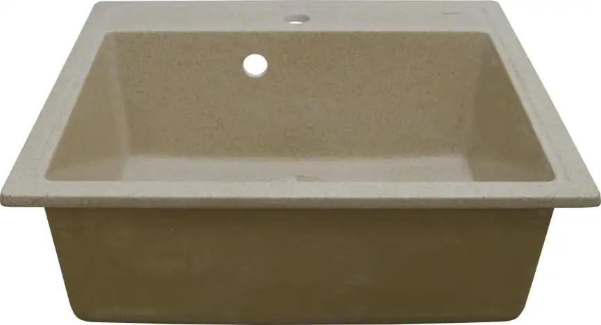Кухонная мойка AZARIO Litos 570x505x200 искусственный мрамор, цвет Песочный (CS00078326) фото 3