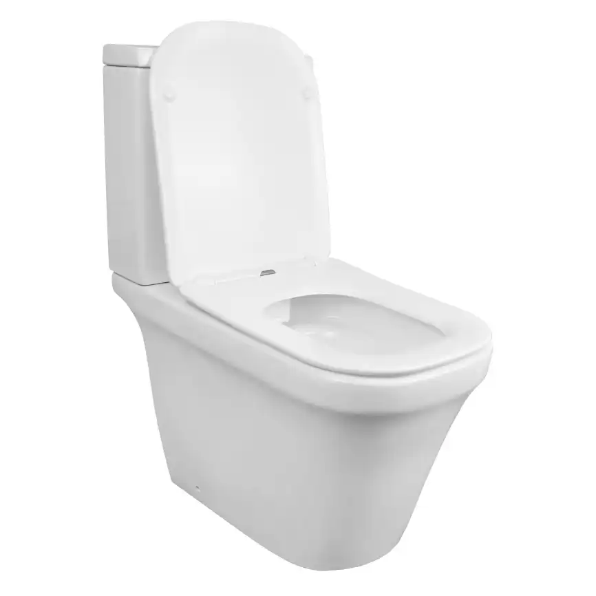 Унитаз-компакт Azario Candy AZ-1503B напольный, безободковый, с бачком и сидением микролифт, цвет белый фото 2